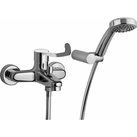 Miscelatore vasca esterno con leva clinica e kit doccia Paini Smart Medical SHCR105  Cromo