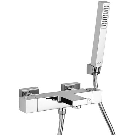 Miscelatore vasca esterno Twinkle termostatico in ottone cromo di