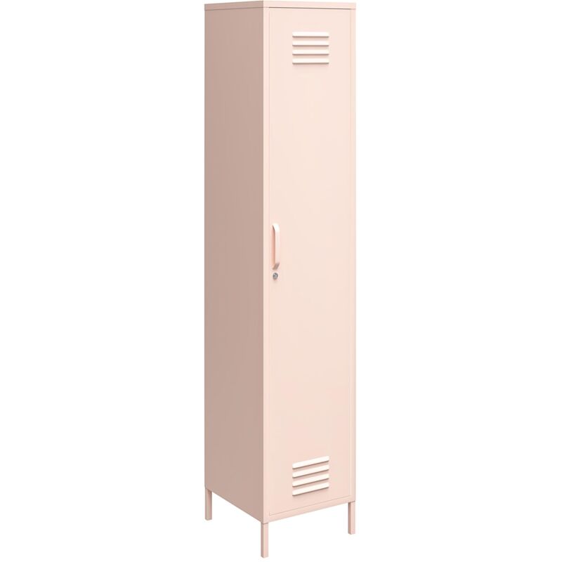 Mission District Armoire haute avec 1 porte en métal rose