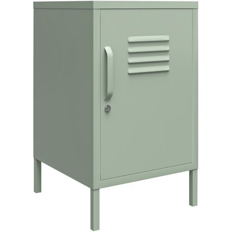 Mission District Table d'appoint avec 1 porte en métal vert