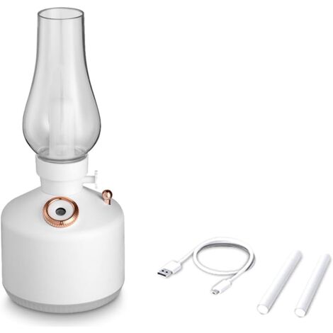 Mist Humidifier, Stepless Dimming Humidifier, Essential Oil Diffuser (White)