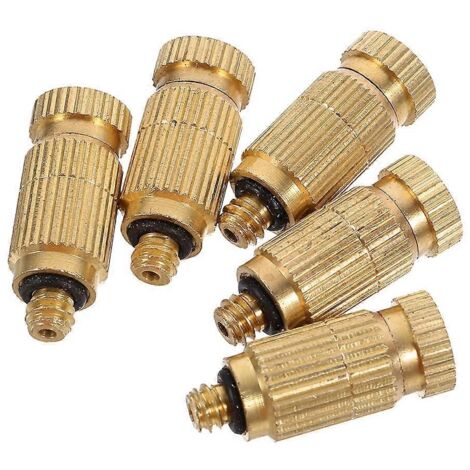 Mister Nozzles Misting Nozzle Roof Cooling Garden Hose Nozzle Brass 5Pcs
