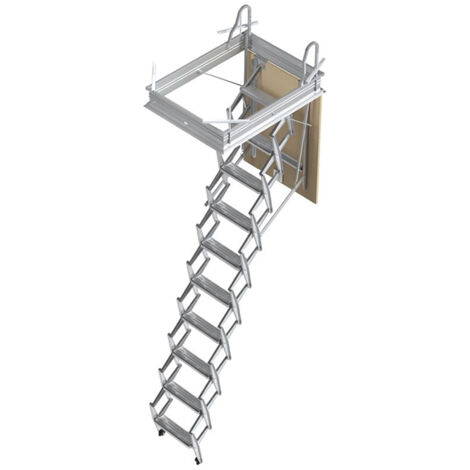 Misterstep – Escalier escamotable en métal 50 cm – Longueur 70 cm – Pour espaces confinés – Facilité d'installation rapide