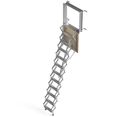 Escalier Escamotable accordéon - 3.00m sous plafond - Trémie 70x80cm -  LST7080-300