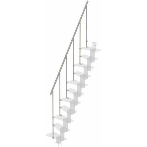 Misterstep - Ringhiera Esterna - Modello Small - Colore Metallo Grigio Argento