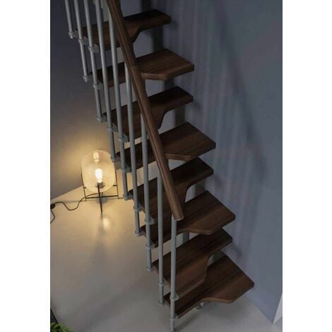 Misterstep - Scala Rettilinea (Dritta) - Modeloo Mini - Colore Legno Noce 25