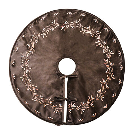 Mistletoe Tree Skirt - Velvet - L0.5 x W80 x H80 cm - Mocha