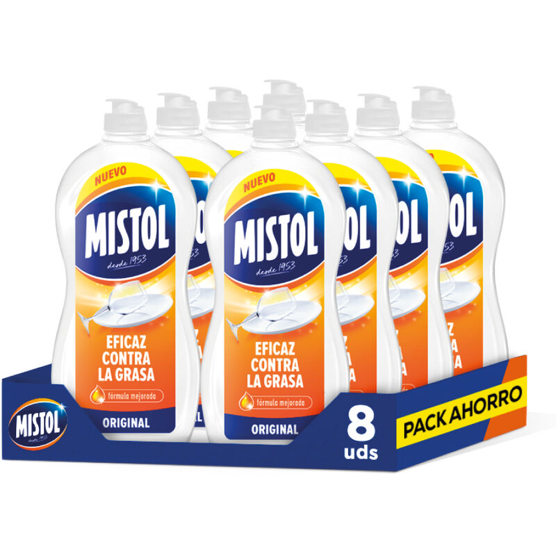 

Original - Lavavajillas líquido a mano 900 ml, Pack de 8 unidades - Mistol