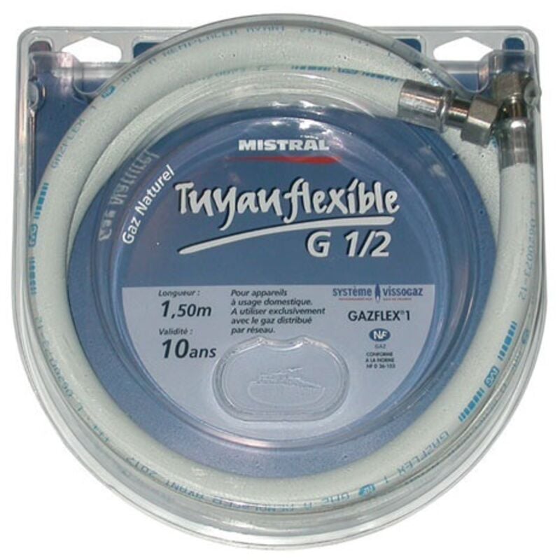 MISTRAL - Tuyau gaz ville à visser - 1.5 m