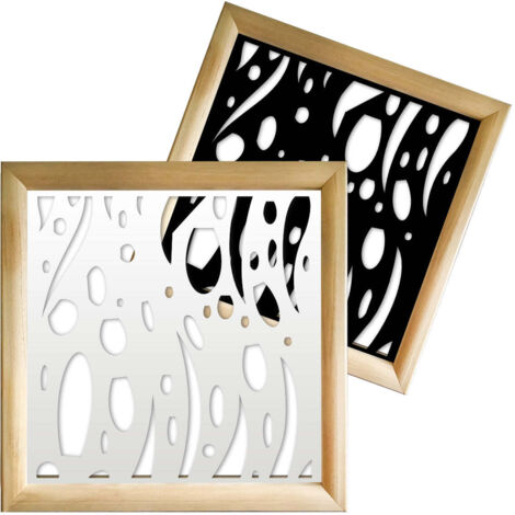 MISTRAL - Moduli Decorativi in Legno e PVC - Misura: 98x98 cm - Colore: bianco