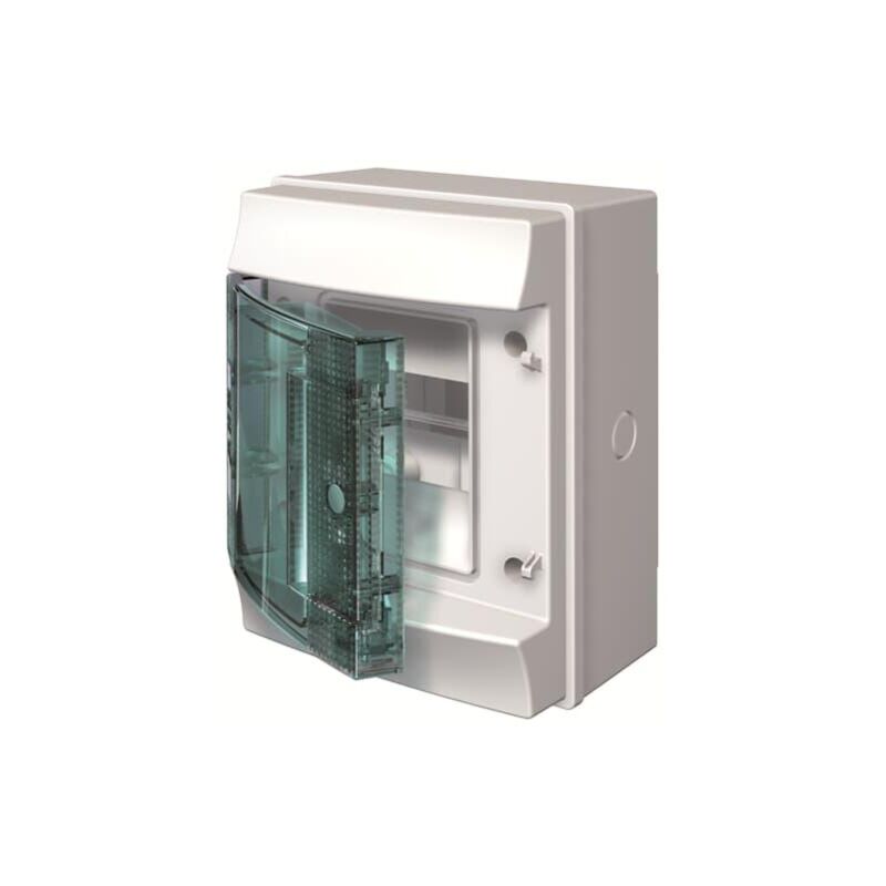 ABB - Mistral65H- Coffret Etanche -1 Rangée -4 modules-Porte Transp.-RAL7035-GWT 750°c 1SLM006500A2210 H65P04X120750