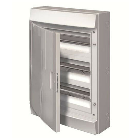 Mistral65H- Coffret Etanche-3R x 18 modules -Porte Opaque-RAL7035-GWT 750°c 1SLM006500A2118 ABB H65P18X310750