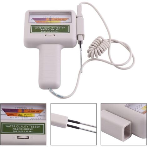 Misuratore di cloro e pH, analizzatore digitale 2 in 1 della qualità dell'acqua per piscine, spa e acqua potabile.