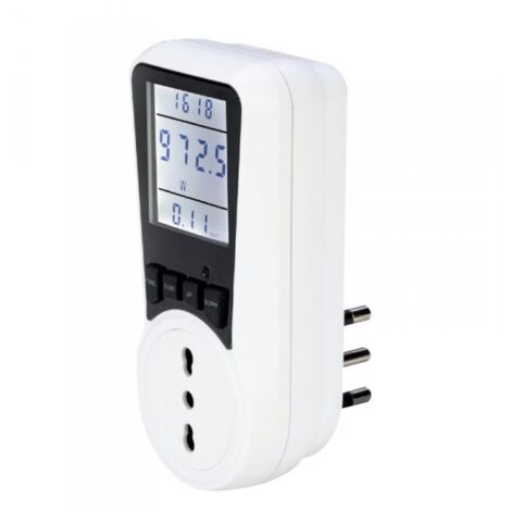 MISURATORE DI CONSUMI ELETTRIC  250V SPINA 16A PRESA BIPASSO