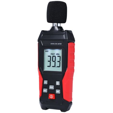 Misuratore di decibel 30-130 dB Misuratore di rumore audio digitale con MAX/MIN, display LCD retroilluminato, rilevatore di suoni per casa, ufficio, scuola