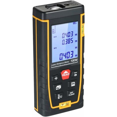 Misuratore di distanza a infrarossi con cicalino, misuratore di distanza tascabile laser digitale wireless Kecheer per la decorazione, riparazione-100m