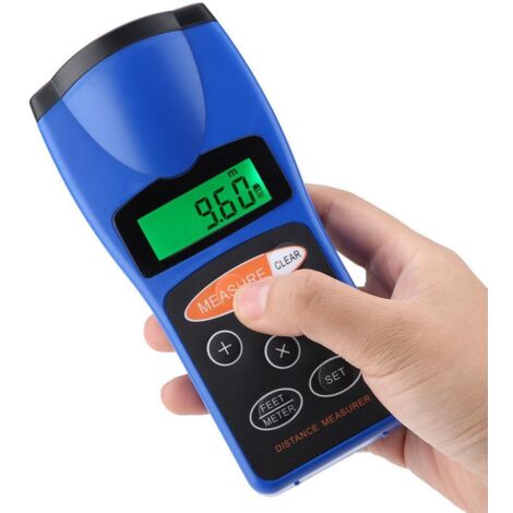 Misuratore di distanza laser, CP-3007 Misuratore di distanza laser ad ultrasuoni Display LCD Misuratore di distanza laser multifunzione Strumenti di test per righello laser Misura distanza, area e vol