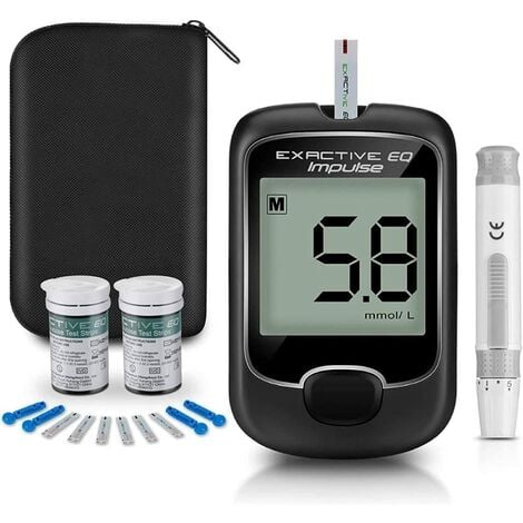 Misuratore di glucosio nel sangue, display LCD Monitor automatico della glicemia Diabete Diabete Test Kit