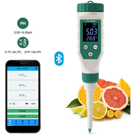 Misuratore di pH 5 in 1, PH EC TDS Salinità Temperatura con innovativo display simultaneo a tre dati, test del pH per piscine impermeabile IP67, tester di salinità del pH per acqua potabile, acquari, 