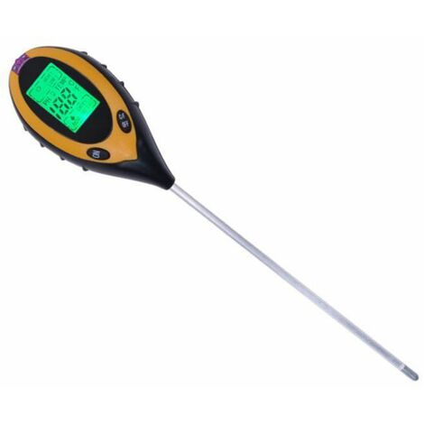 Misuratore di PH del suolo 4-in-1 Kit di test del suolo per PH Misuratore di umidità della temperatura dell'umidità per la casa Giardino Prato Fattoria Misuratore di umidità per interni ed esterni
