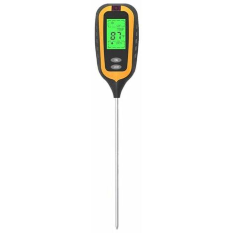 Misuratore di pH del terreno Misuratore di umidità del terreno 4 in 1 per tester del terreno Umidità Ph Temperatura Luce Prati Piante agricole Erbe aromatiche
