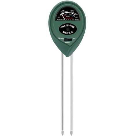 Misuratore di pH del terreno MS01 (verde), tester 3 in 1 per umidità/luce/pH del terreno, kit di attrezzi da giardino per prato e fattoria