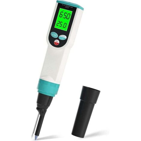 Misuratore di pH per alimenti ATC con tester di pH, misuratore di pH digitale impermeabile per alimenti con sonda pH/temperatura ad alta precisione
