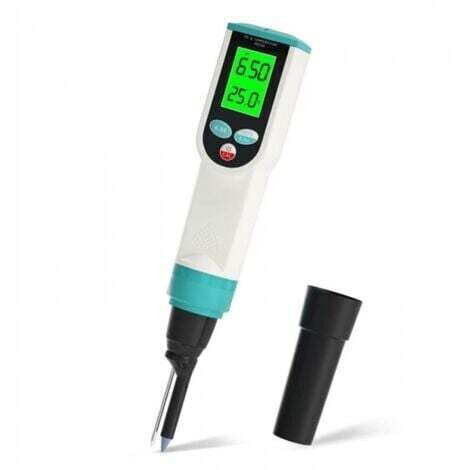 Misuratore di pH per alimenti ATC con tester di pH, misuratore di pH digitale impermeabile per alimenti con sonda pH/temperatura ad alta precisione