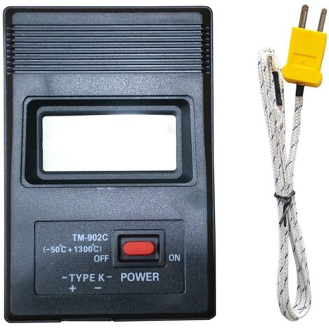 Misuratore di temperatura digitale (da -50 a 1300°C), termometro tipo K + sonda, TH07