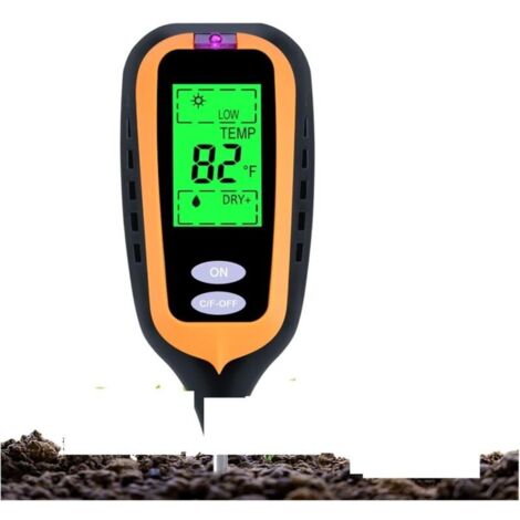 Misuratore di umidità digitale 4 in 1: misuratore di pH del terreno, misuratore di umidità,  tester di acidità, monitor di umidità per il giardinaggio - Proteggi la tua superficie di lavoro