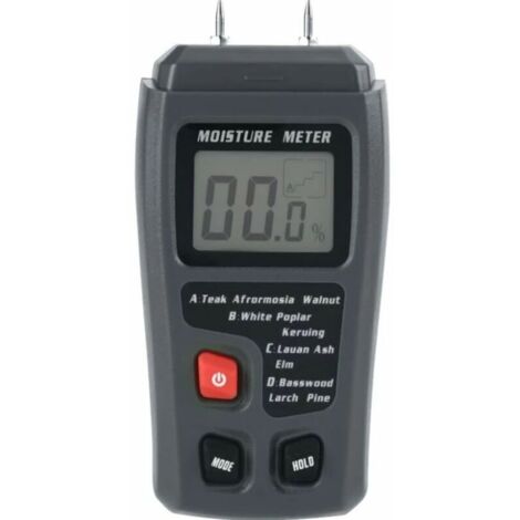 Misuratore di umidità digitale LCD per legno, tester di umidità, rilevatore di perdite di umidità per materiali da costruzione in legno, pareti in legno, pavimenti in carta