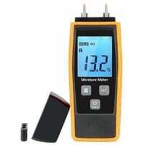 Misuratore di umidità, misuratore di umidità per pareti e legno, misuratore di perdite, umidità, malta cementizia, rilevatore di contenuto d'acqua con display LCD - RWDetecteur d'moisture