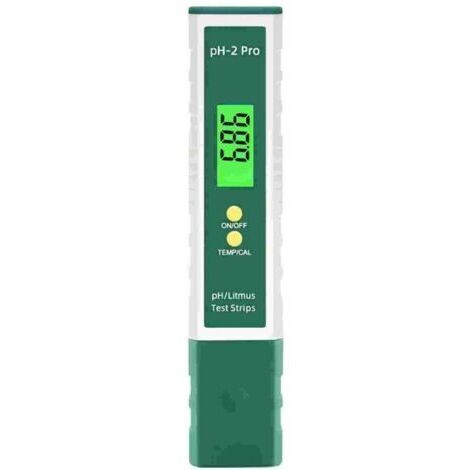 Misuratore digitale di pH con funzione di test del cartoncino di tornasole e della temperatura, strumento multifunzione con alta precisione di 0,01.