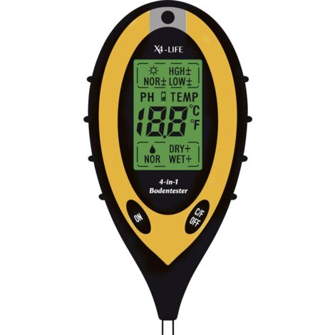 Misuratore per terreno X4-LIFE 700403 Nero Giallo