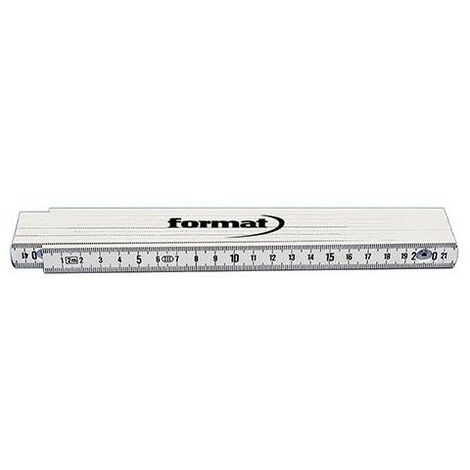 Misurazione pieghevole in plastica 2mx16mm bianco