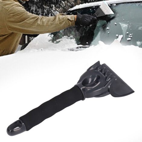 Mit Anti-Kälte-Autoschaber 2 in 1 – Elastisches Design – Größe: 26 x 9,5 cm – Schwarzes ABS & Polyester