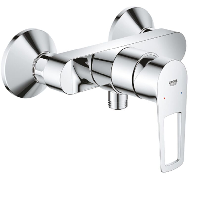Mitigeur monocommande de douche BAULOOP - Profondeur: 134 mm - Largeur: 150 mm - Chomé