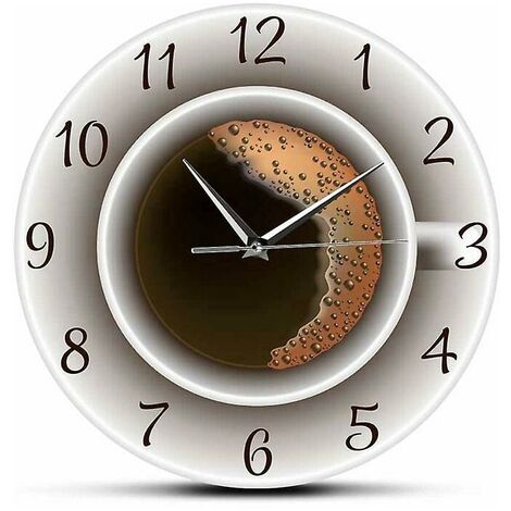 SOLEIL Mit geräuschloser Schaumstoff-Wanduhr, für Küche, Café, Wandschild, Uhr