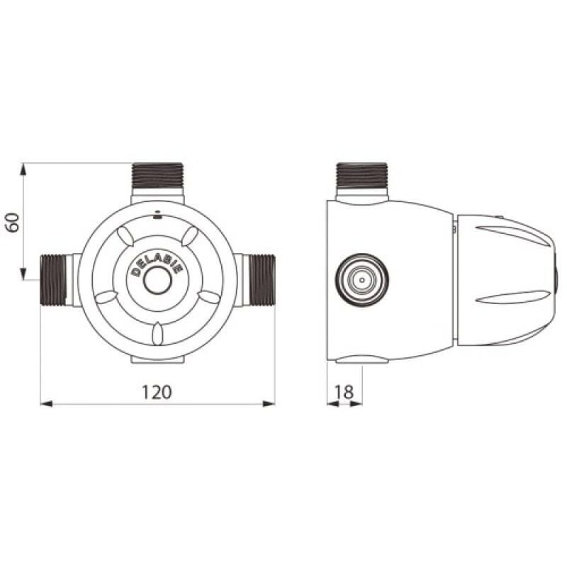 Mitigeur premix confort - 90 L/min Delabie