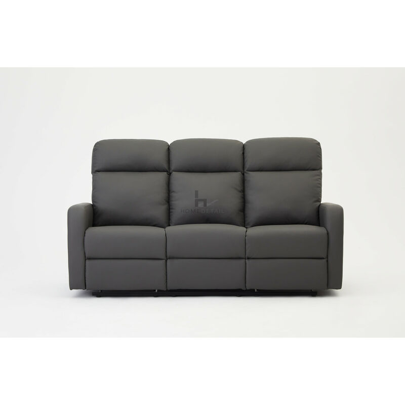 Mitchell Dark Grey pu 3 Seater Electric Recliner Sofa