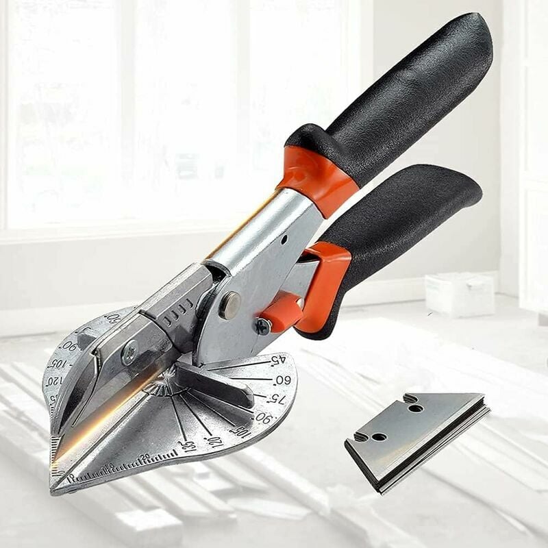 Hoopzi - Miter Shear Cutter ,Gasket Shears Multi Angle Miter Shear Cutter Hand Tools 45°-135° Trunking Scissors Trim Cutter for Cutting pvc ppr pe