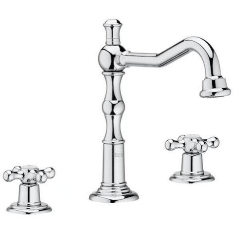 Mitigeur à deux poignées avec bec central orientable pour lavabo CARMEN - ROCA