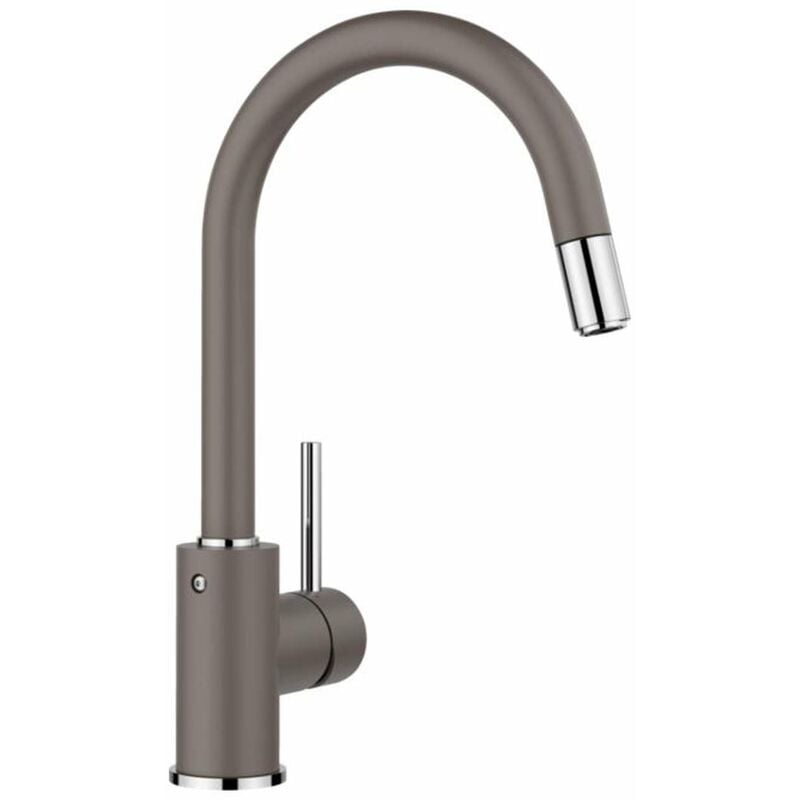 Blanco - Mida s - Mitigeur d'évier avec bec extractible, gris/chrome 526967