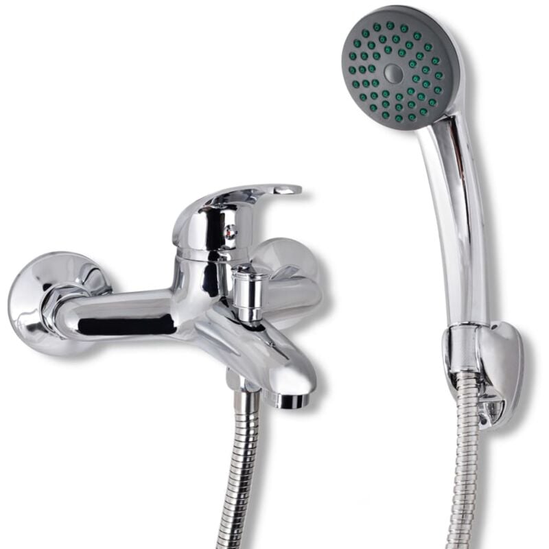 Kit de robinet de douche Chrome Vidaxl