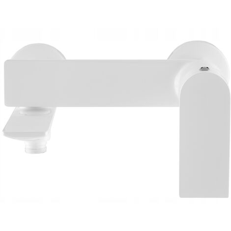 Mitigeur Baignoire Cascade FARO Blanc en Laiton avec Bec Design Moderne