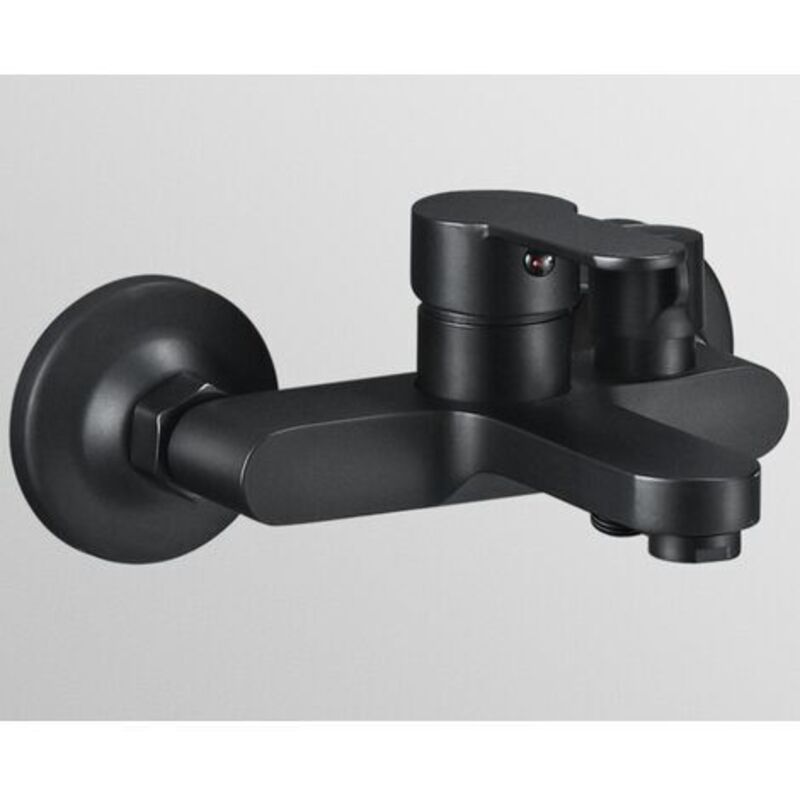 Mitigeur Bain Acier Inoxydable Robinetterie Baignoire Trous Robinet Baignoire Noir Chaud et Froid