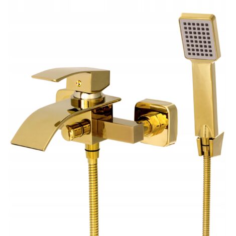 Mitigeur Baignoire Cascades Murale Or Granitan Elva