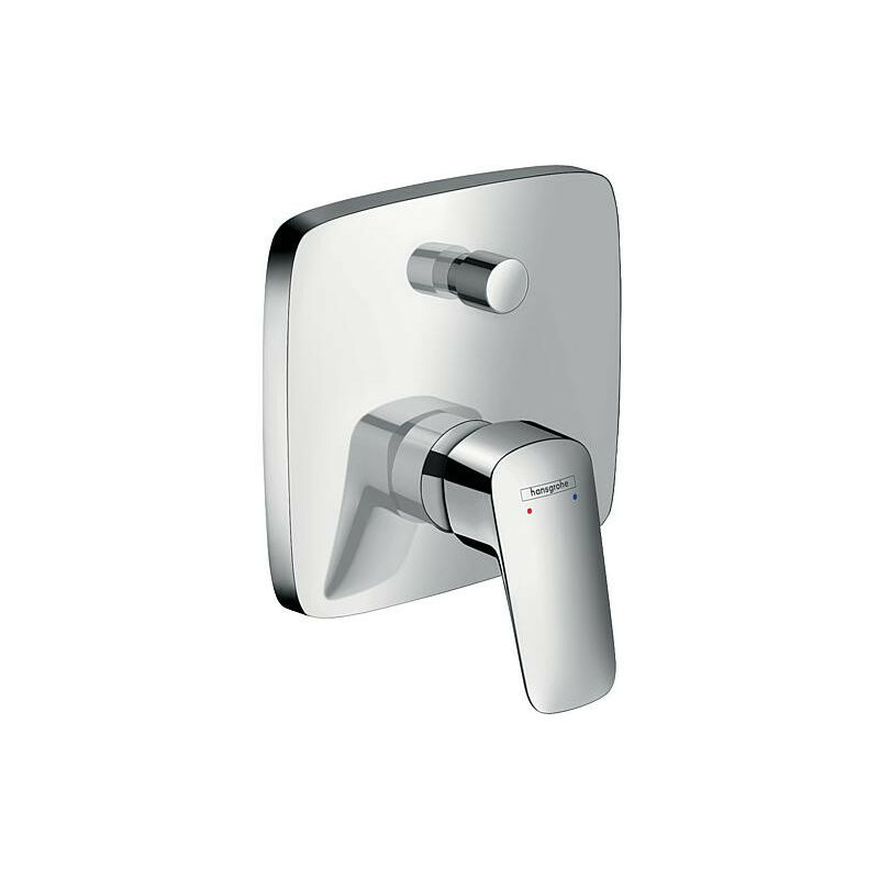 Mitigeur baignoire encastré Hansgrohe Logis chromé kit de finition