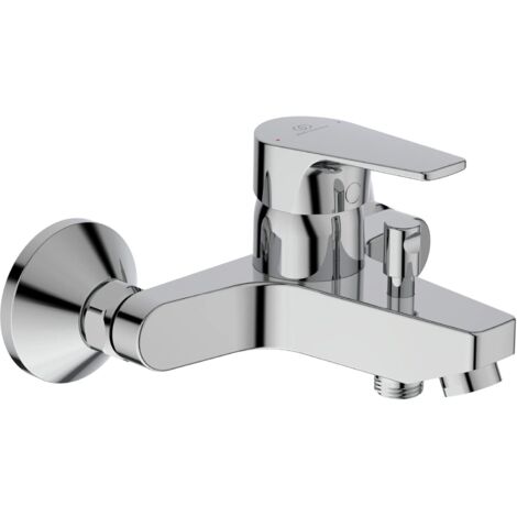 Mitigeur Baignoire et Douche Salle de bain Montage Mural Chrome