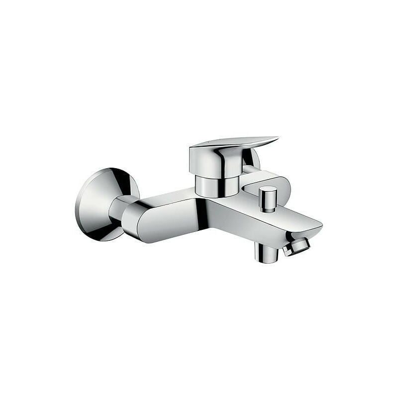 Mitigeur baignoire Hansgrohe Logis sur crépi - chromé saillie 194mm